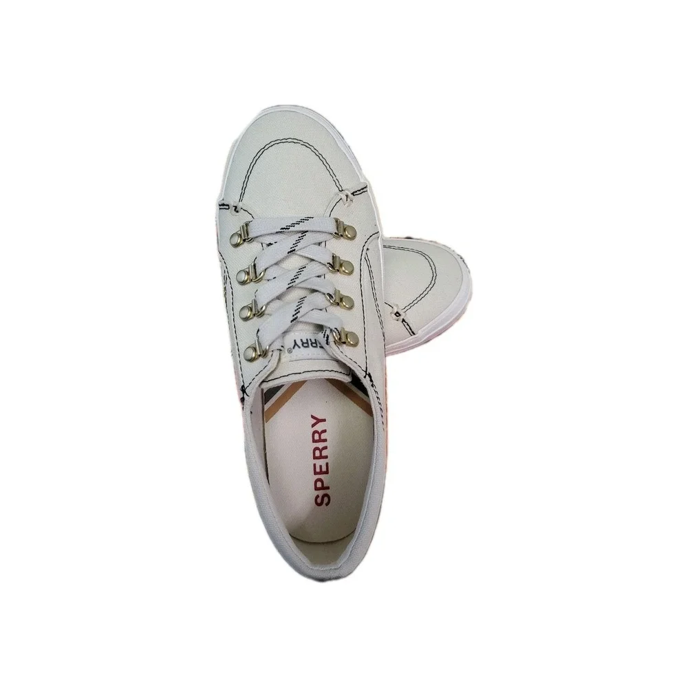 Sperry Crest Vibe Womens‎ Off White Sneakers Casual Shoes Size 6 Wide STS89589